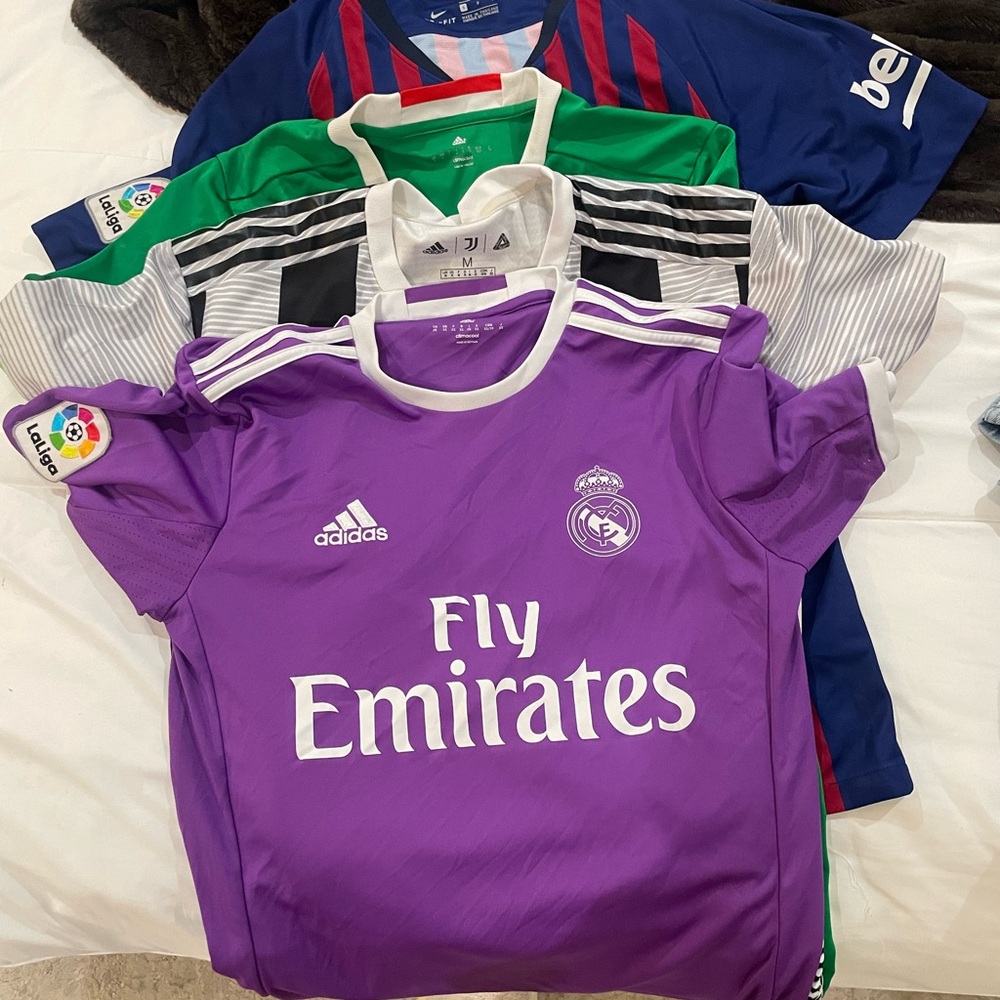 Adidas Purple Soccer Jersey Performance Athletic Wear